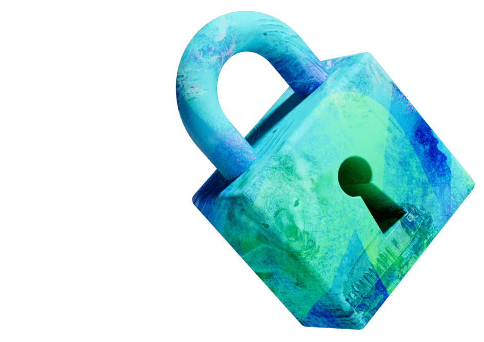 3D illustration of a lock